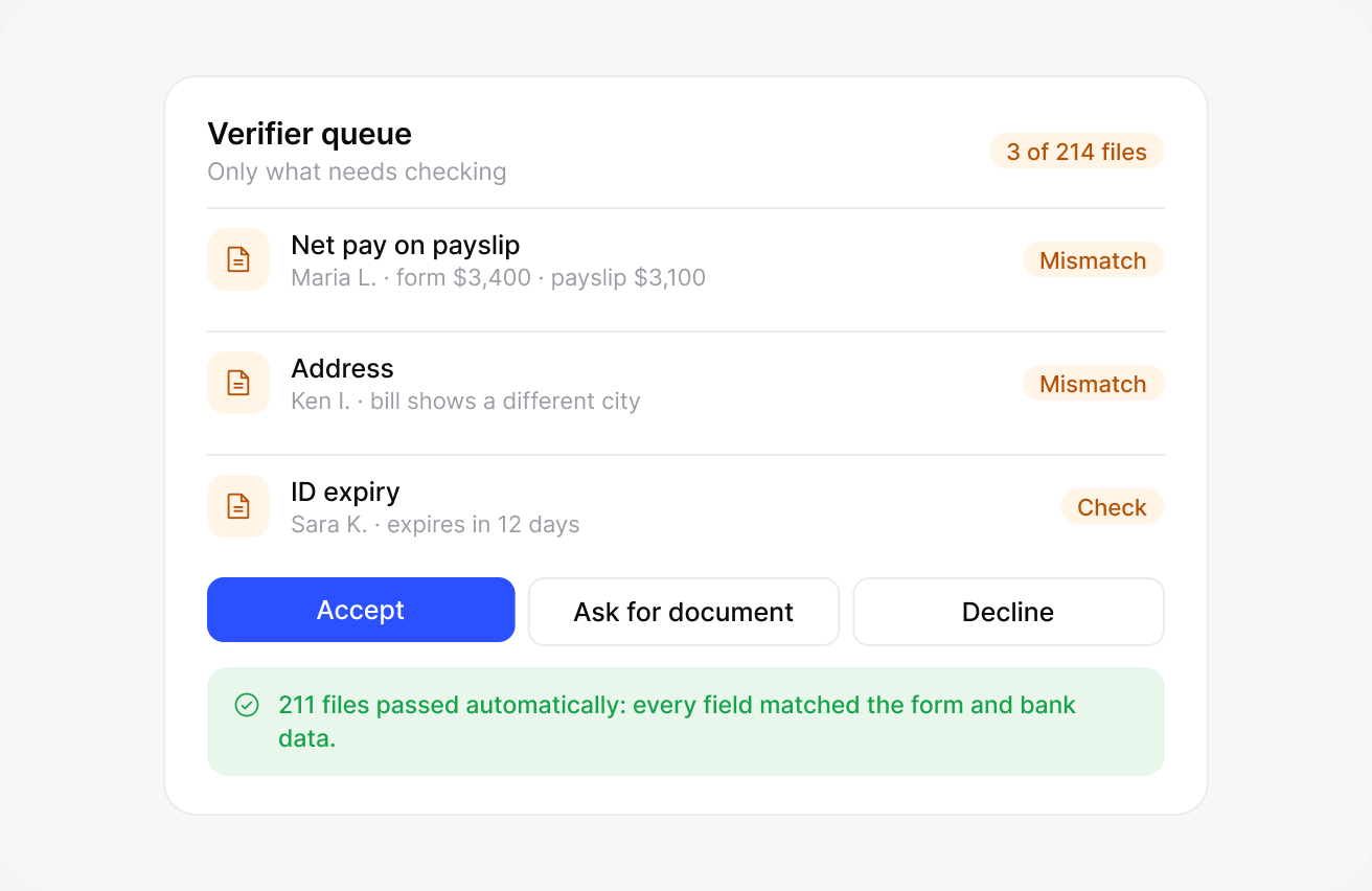 Verifiers check only what needs checking: lendhero interface
