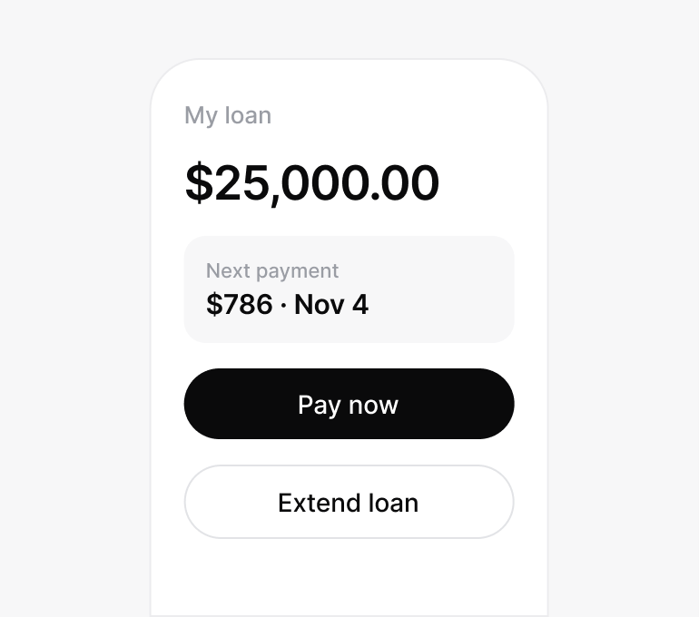 Customer portal: lendhero interface