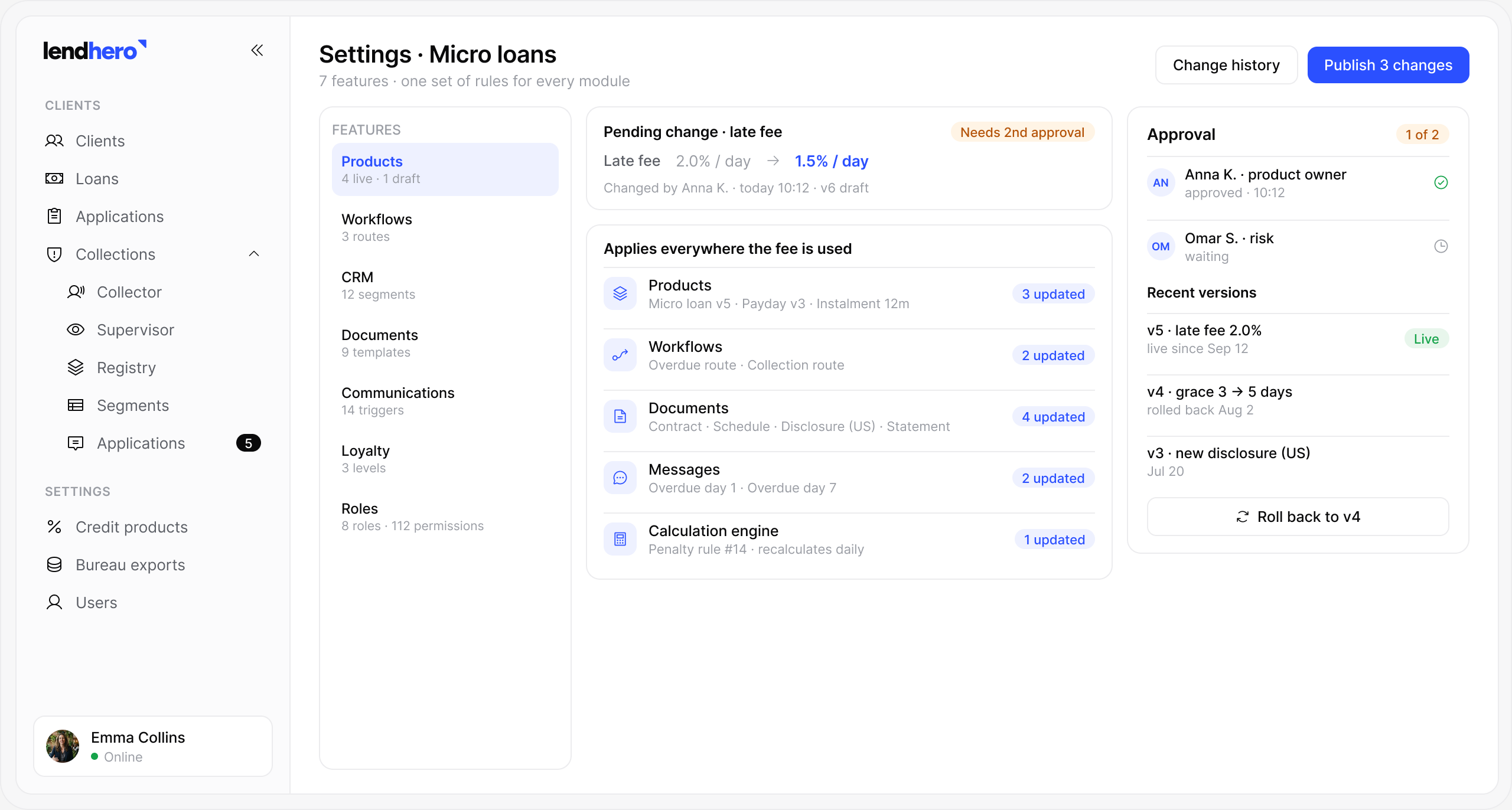 lendhero Features software interface