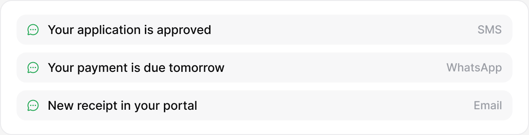 Reminders that get read: lendhero interface