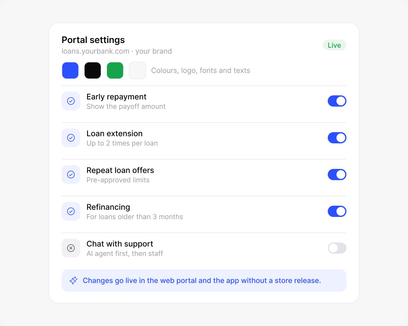 Your brand, our portal: lendhero interface