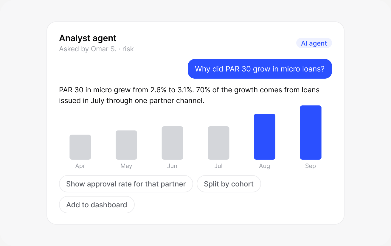 Ask your portfolio a question: lendhero interface