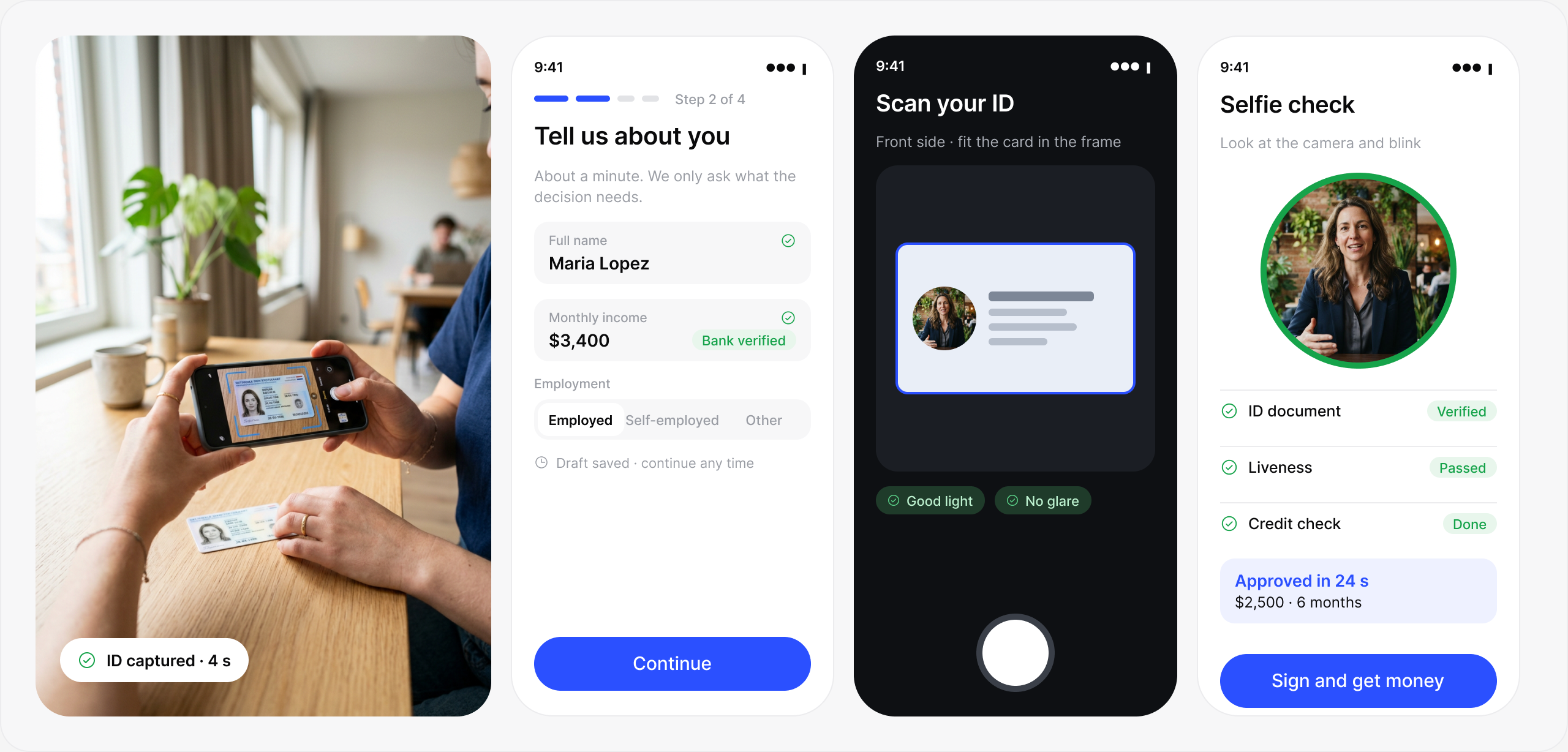lendhero Digital onboarding software interface